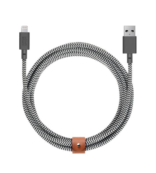 3 m (10 ft.) USB to Lightning Cable - Long iPhone / iPad / iPod Charger  Cable - Lightning to USB Cable - Apple MFi Certified - Black